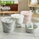 桶盆套装 宿舍脸盆洗衣桶学生储水带盖子洗澡圆桶加厚塑料水桶钓鱼