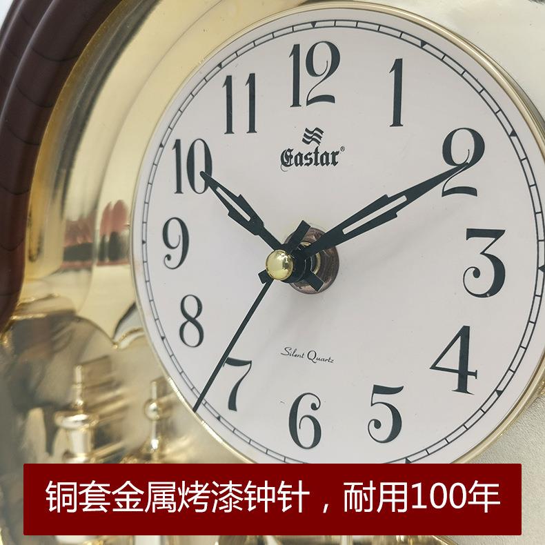 东方星家用时钟客厅工艺复古创意静音扫秒座钟家居装饰塑胶钟