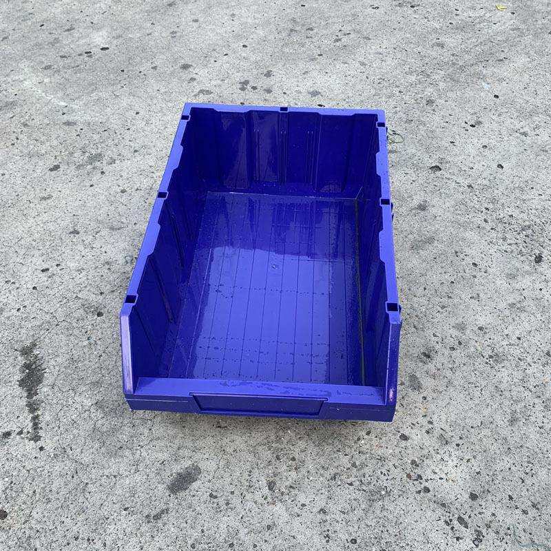 加厚塑料组立零件盒大号深蓝斜口塑料周转箱600*400*220收纳胶箱
