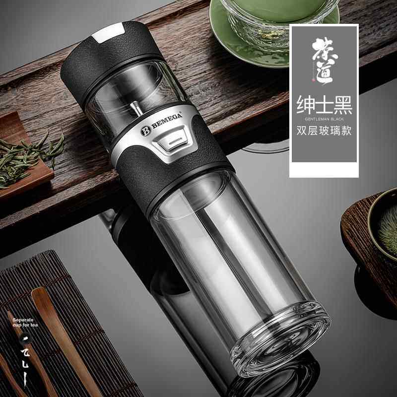 高档英国Beme0ga高档茶水分离泡杯款保温杯男225新款水杯子刻字定