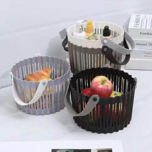 Creative Storage Basket with Leather Handles, Multi-purpose