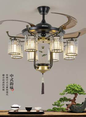 轻奢中式客厅水晶吊灯现代简约餐厅全套卧室LED室内灯具中山灯具