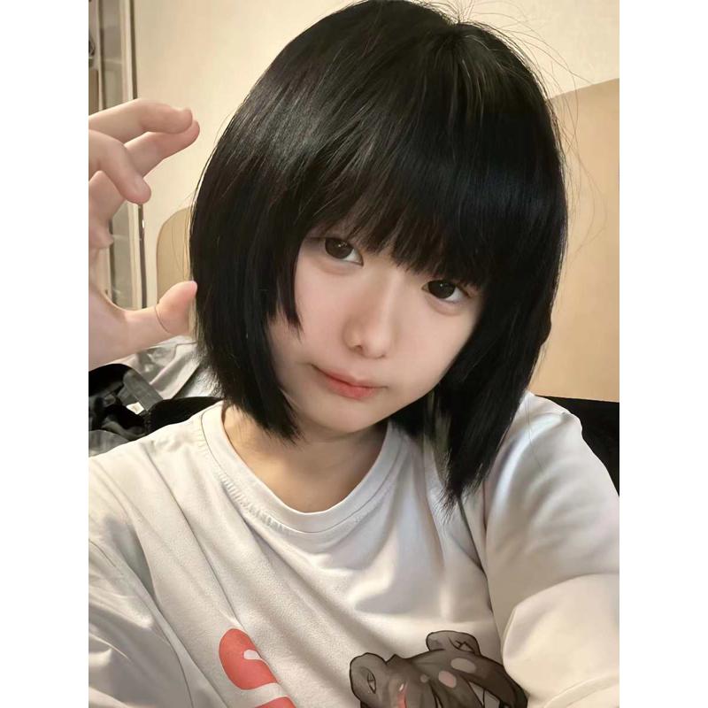 短发假发新款学生公主切姬发波波头日常蓬松jk自然仿真发全头套式