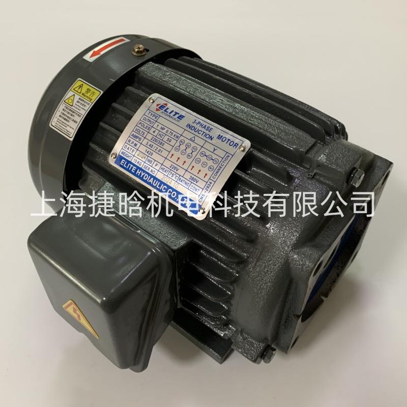ELITE艾利特 液压电机 0.75KW 1HP-4P 配VP30 50T 内插式油泵电机