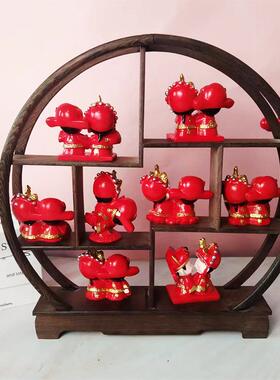 创意家居婚庆摆件树脂工艺品婚庆娃娃组合套装礼品装饰品厂家中式