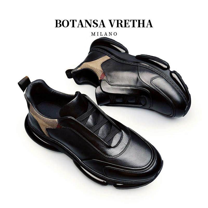 意大利BOTANSA VRETHA&BV成熟商务通勤休闲皮鞋气垫一脚蹬运动鞋