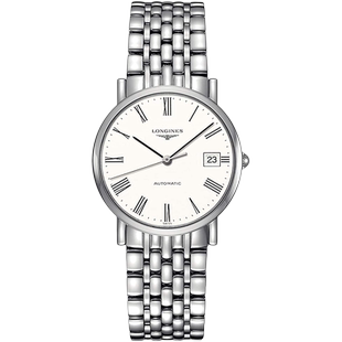 浪琴制表传统系列精钢自动机械手表女士腕表L4.809.4.11.6 9.8新