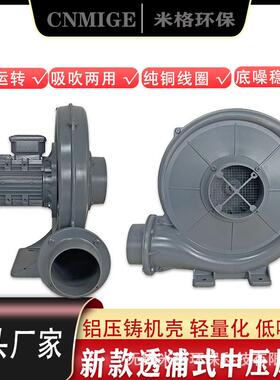 透浦中压风机220v380v2.2kw风量39m3/H专用厨房炉灶台锅炉工业鼓