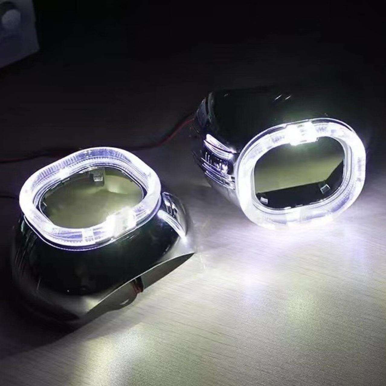 LED双光透镜S-MAX方形LED光导一体化高亮日行灯导光天使眼