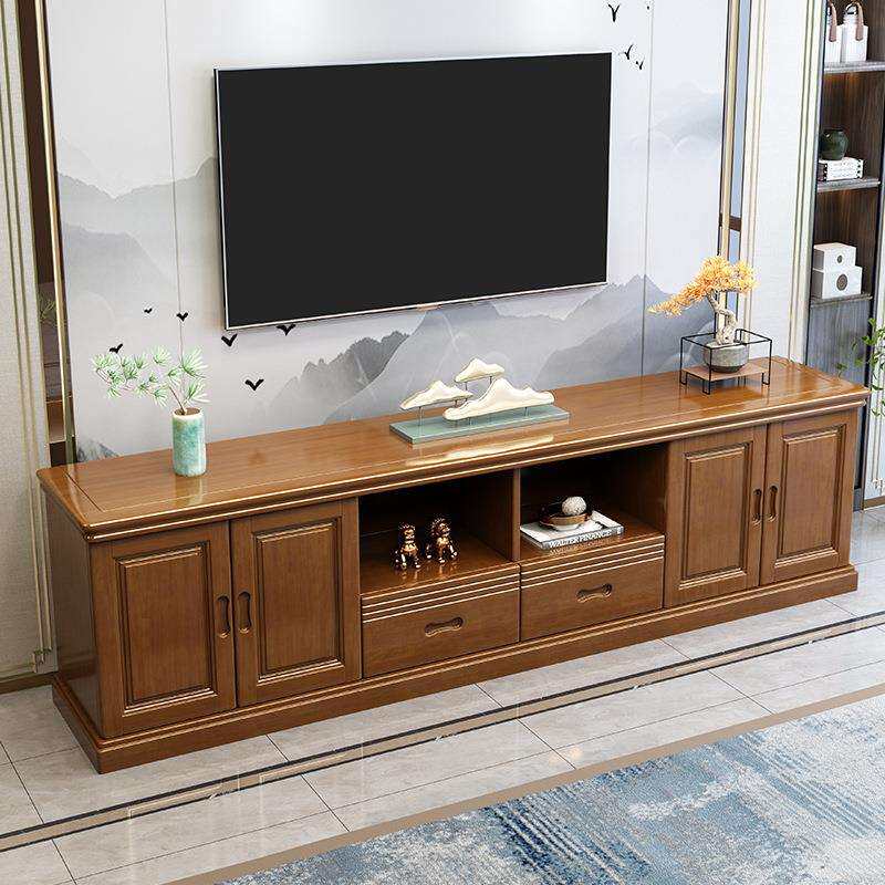中式实木电视柜现代简约家用客厅卧室墙柜收纳储物柜矮柜地柜组合