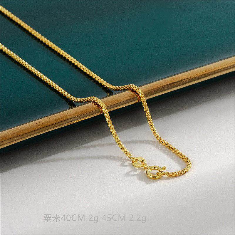 925 Sterling Silver Chain Necklaces 18K Gold Plated Necklace