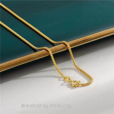 925 Sterling Silver Chain Necklaces 18K Gold Plated Necklace