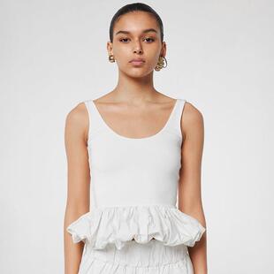 Women's small vest spliced short skirt