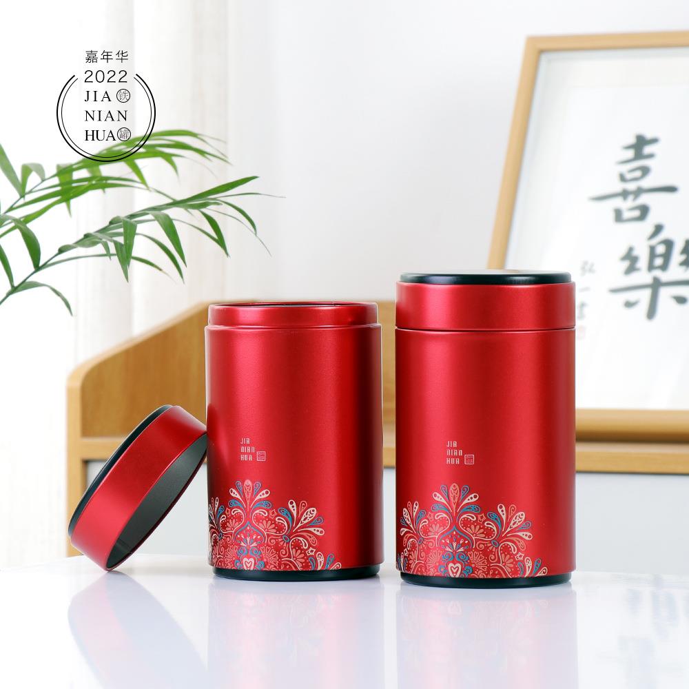 二两小号茶叶罐铁罐绿茶龙井红茶铁盒便携密封罐白茶圆罐厂家现货