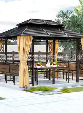 庭铝合金凉亭别墅阳光房花院园帐篷遮阳民宿景棚装区BQH饰亭子田