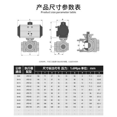 东起气动三通球阀气动球阀不锈钢Q611F低温气动丝扣球阀丝口防爆