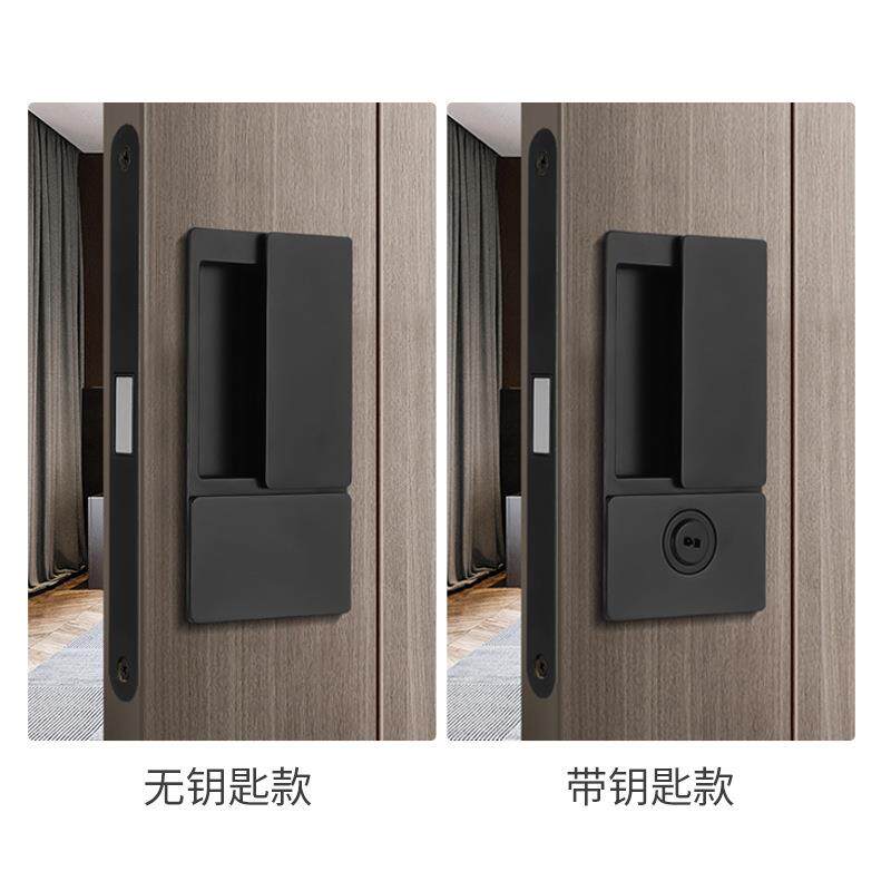 卧室门锁室内隐形门磁吸静音房门锁内嵌式暗藏门把手手柄
