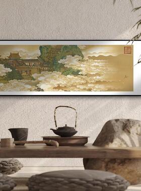 办公室室挂画新式客厅MUP沙发背壁景墙茶画中风景餐