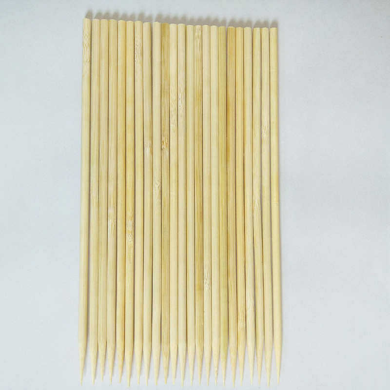 户外烧烤圆签3.0x18，30x25cm 烤肠签一次性家用签 竹棒圆棒烧烤