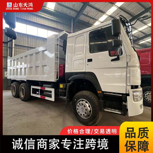 境外出口豪沃HOWO自卸车后翻自卸车6*4/371马力运输车渣土挂引车