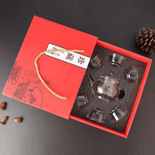 陶瓷茶具套装礼盒装功夫茶杯白瓷盖碗伴手礼活动商务礼品茶具