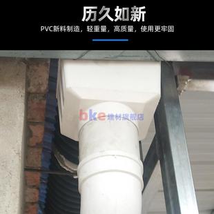 雨水漏斗 pvc下水管件塑料方型不锈钢接水斗75 110 160排水管配件
