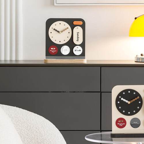 wozoom屋准家用装饰品现代简约风客厅座钟玄关创意办公桌面摆件