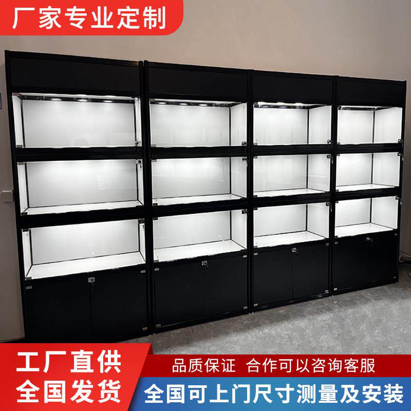 奇石展示柜瓷器玉石玻璃柜古玩古董收藏柜工艺品展示架雕像陈列柜