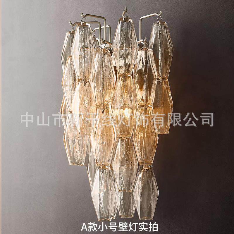 大号氛围水晶壁灯室内轻奢墙壁灯创意卧室楼梯过道灯北欧设计师