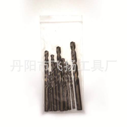 15支套1.5-10mmM35含钴不锈钢开孔高速钢全磨烤黄直柄麻花钻套装