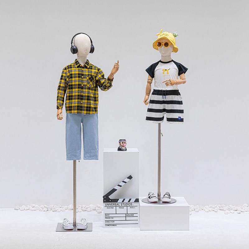 儿童模特道具服装店带头人台男女小孩衣服童装模特架子全身展示架
