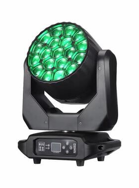 LED19颗大蜂眼变焦染色摇头灯RGBW四合一全彩灯酒吧婚庆光束灯