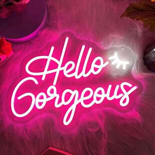 LED霓虹灯发光字广告牌定 制12v柔性亚克力发光灯牌跨境电商货源