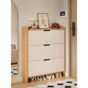 入户门口专用鞋柜2025新款爆款高档新型鞋柜实木超薄翻斗家用门口