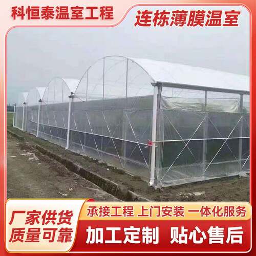 连栋薄膜温室暖棚大棚草莓育苗外遮阳薄膜保温连栋温室大棚骨架