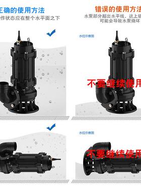 现货灌高溉扬程排污泵工业河道水泵铁铸BCP机壳工程潜污水泵抽水