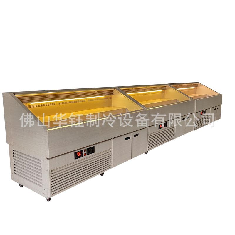 双机双温开放式自选菜冷柜开放式鲜肉柜火锅点菜柜冷柜自助选菜