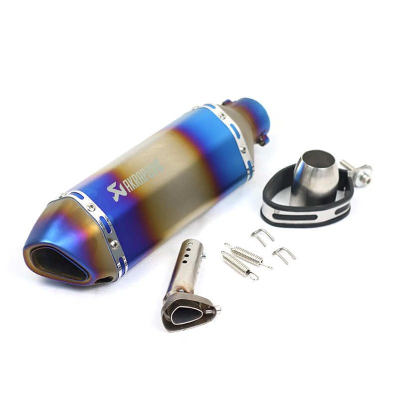 摩托车改装R3R25 GPR150 小忍者250 350 GSX250R小六角半蓝排气管