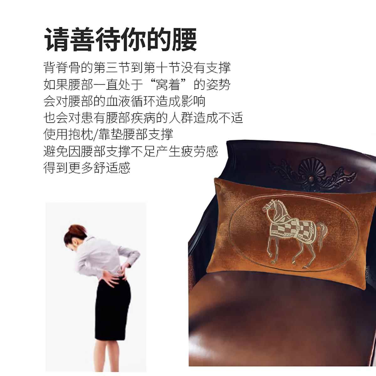 6M0H抱枕8客厅发靠沙垫OS科技布M腰靠绒布刺马绣靠包样板间长方形