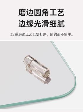 高清FSF超玻璃卫生间镜子无?框圆形浴白室镜壁挂式家用洗手镜台化