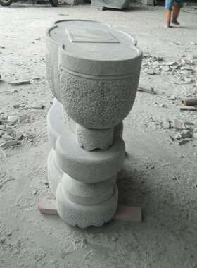 太湖石假山底座 石材雕刻花盆 庭院石盆园艺石雕厂家