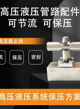 NPT3/8内螺纹高压液压截止阀耐70MPa压力液压系统阀座节流保压阀