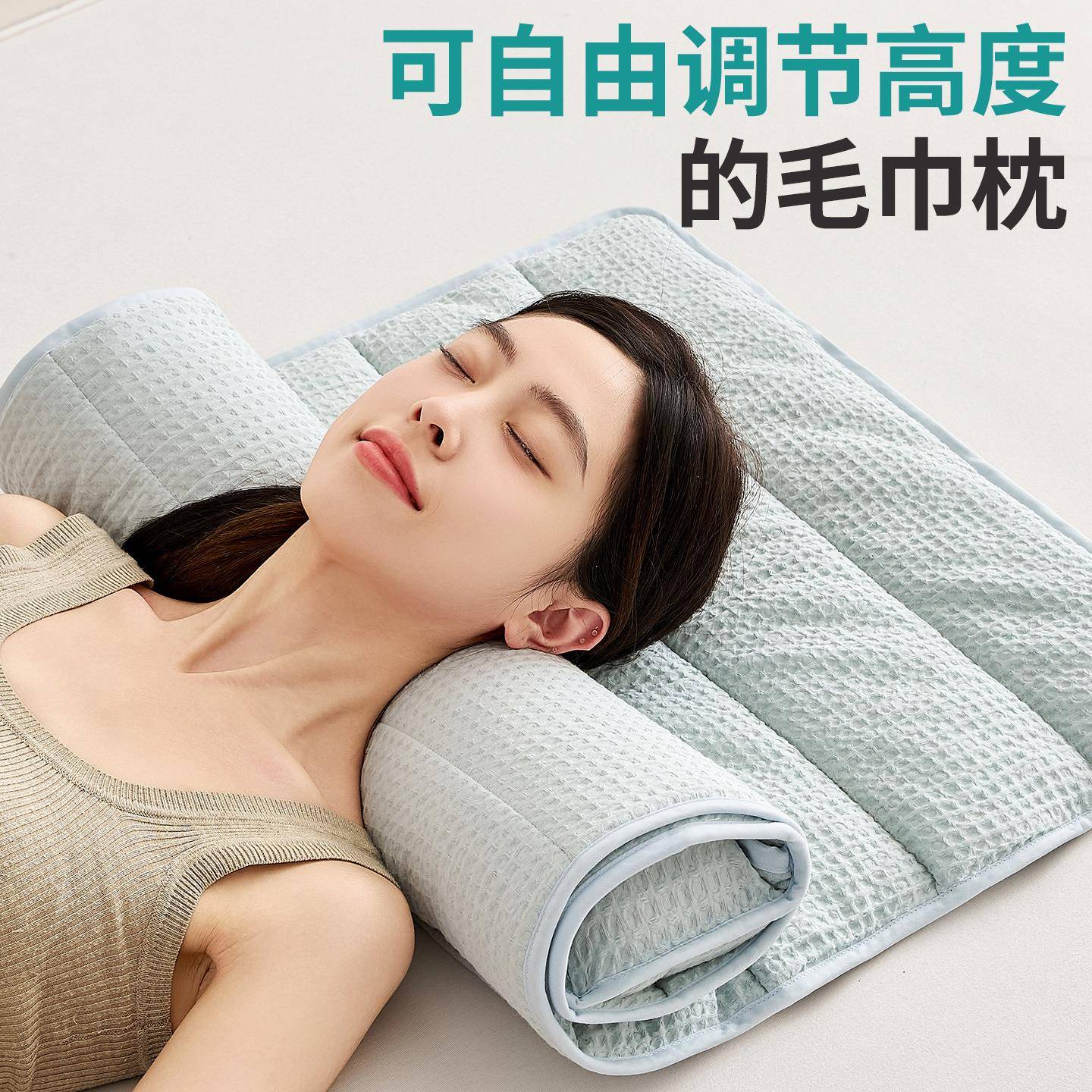 全棉便携式腰枕腰间椎盘突出专用牵引枕头靠背垫睡觉垫腰家用枕芯
