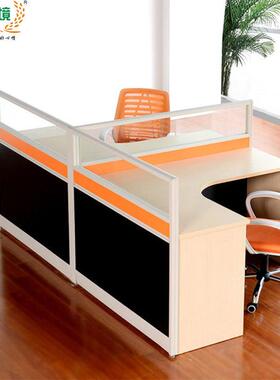 东办落地式弧HYK合形自由公组办公电脑屏风台广桌L形屏风桌办公台