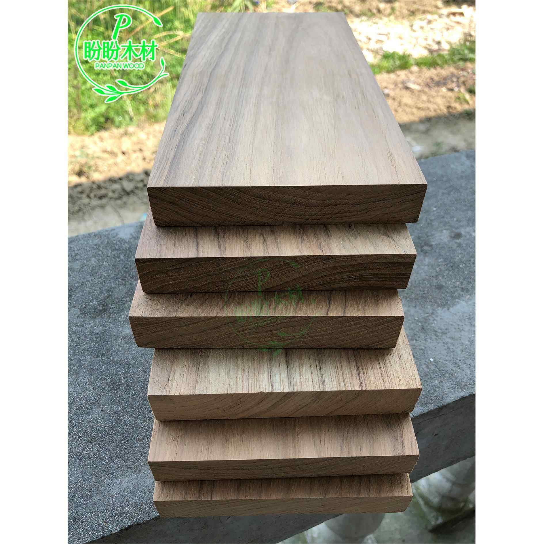 缅甸柚木实木板材原木定制桌面台面加工踏步板木地板DIY木方木料