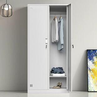 钢制更衣柜铁皮柜衣员柜宿舍二门1800*900带锁收纳储物浴室换工柜