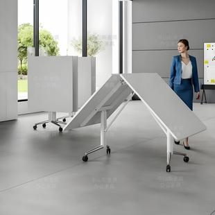 折叠会议桌培训桌椅子书桌可移动拼接展示台直播桌办公桌长条课桌