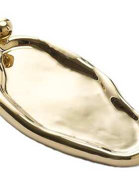 北欧高级感香薰陶瓷托盘轻奢首饰收纳盘家用玄关桌面钥匙收纳托盘