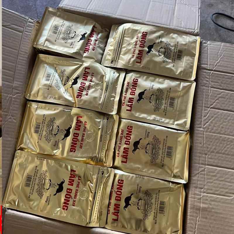 越南原装进口LAM DONG牌咖啡豆 咖啡粉 咖啡公豆 500克装包邮