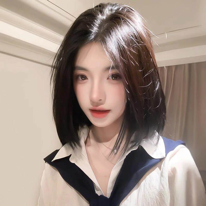 假发妇女短发,中分,一个大小适合所有的新时代减少鲍勃全头饰,